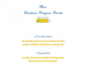 Boston Organ Book